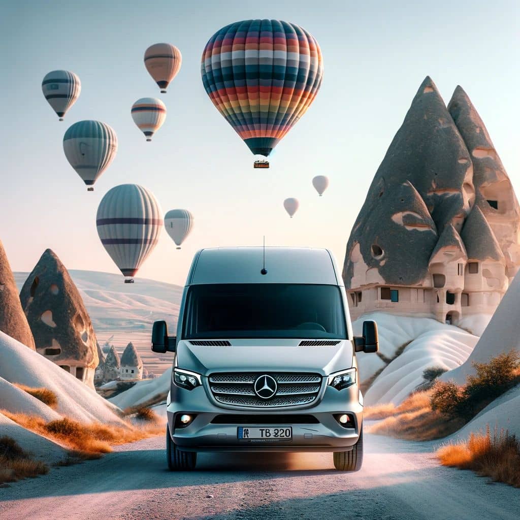 Comfortable day trip transfer from Kayseri to Cappadocia by private minivan