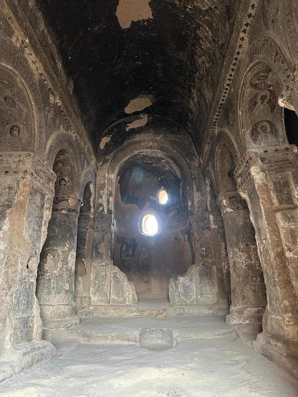 Hiking through the lush nature of Ihlara Valley canyon in Cappadocia